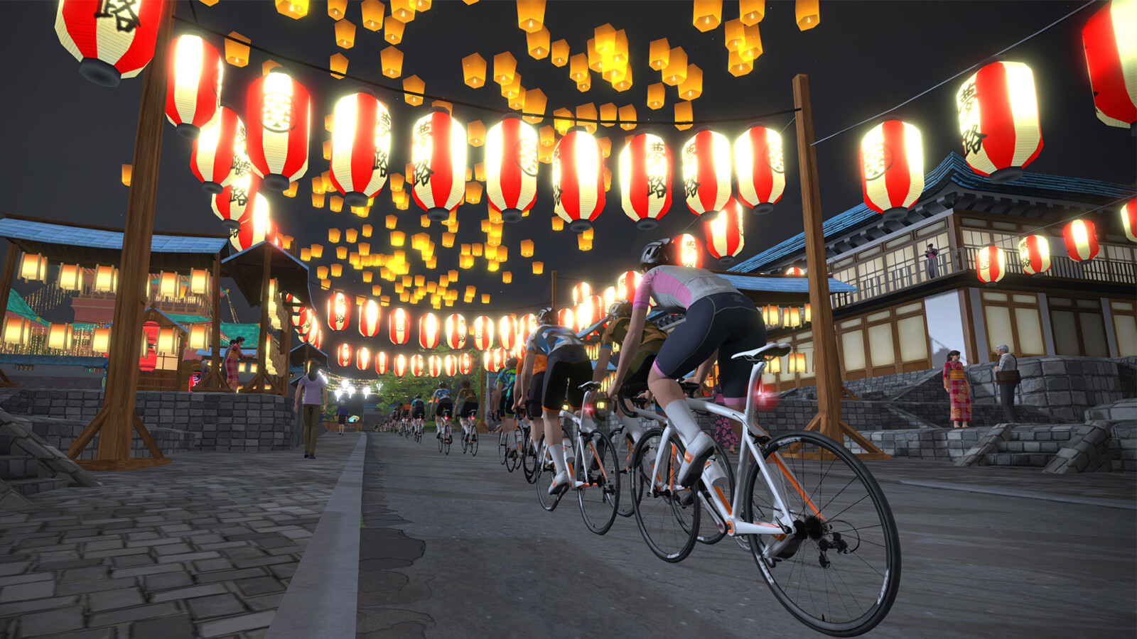 Ride the streets of Yumezi / Makuri Islands / Zwift