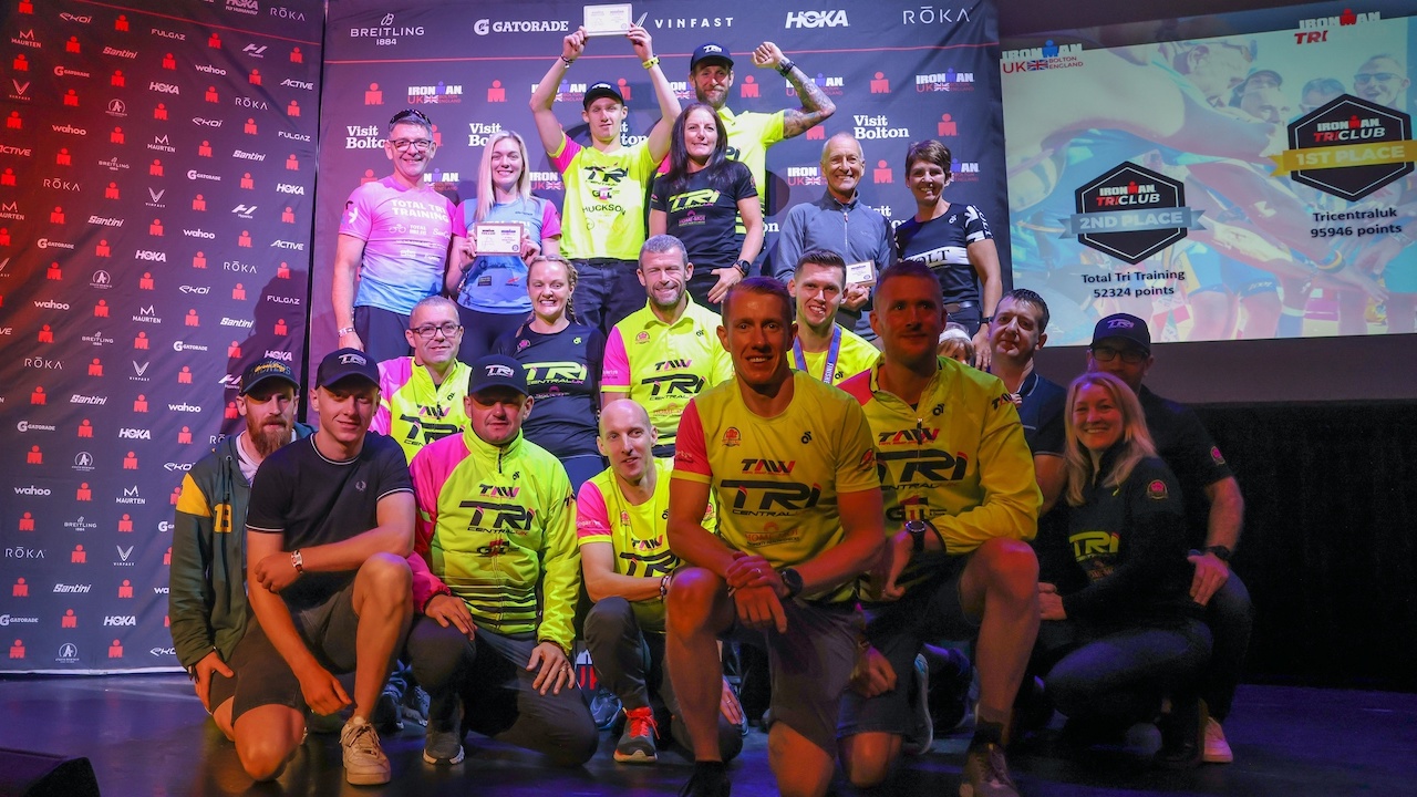 IRONMAN UK 2023 podium images - Huw Fairclough for IRONMAN