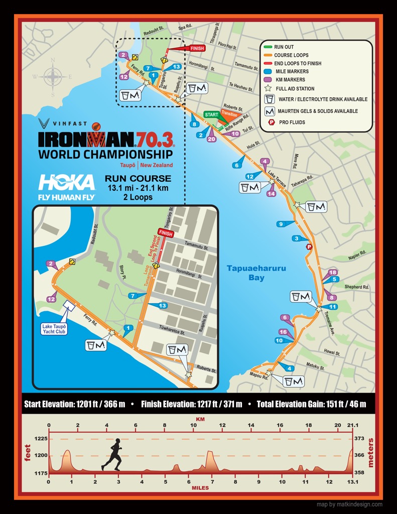 2024 IRONMAN 70.3 World Championship run course.