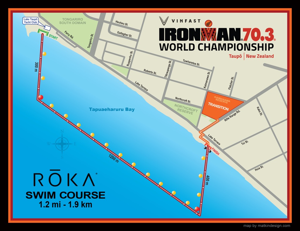 2024 IRONMAN 70.3 World Championship swim course.