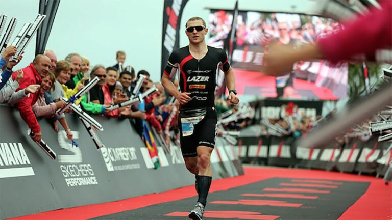 Ironman Wales 2016 - Phil Graves coming into the finish