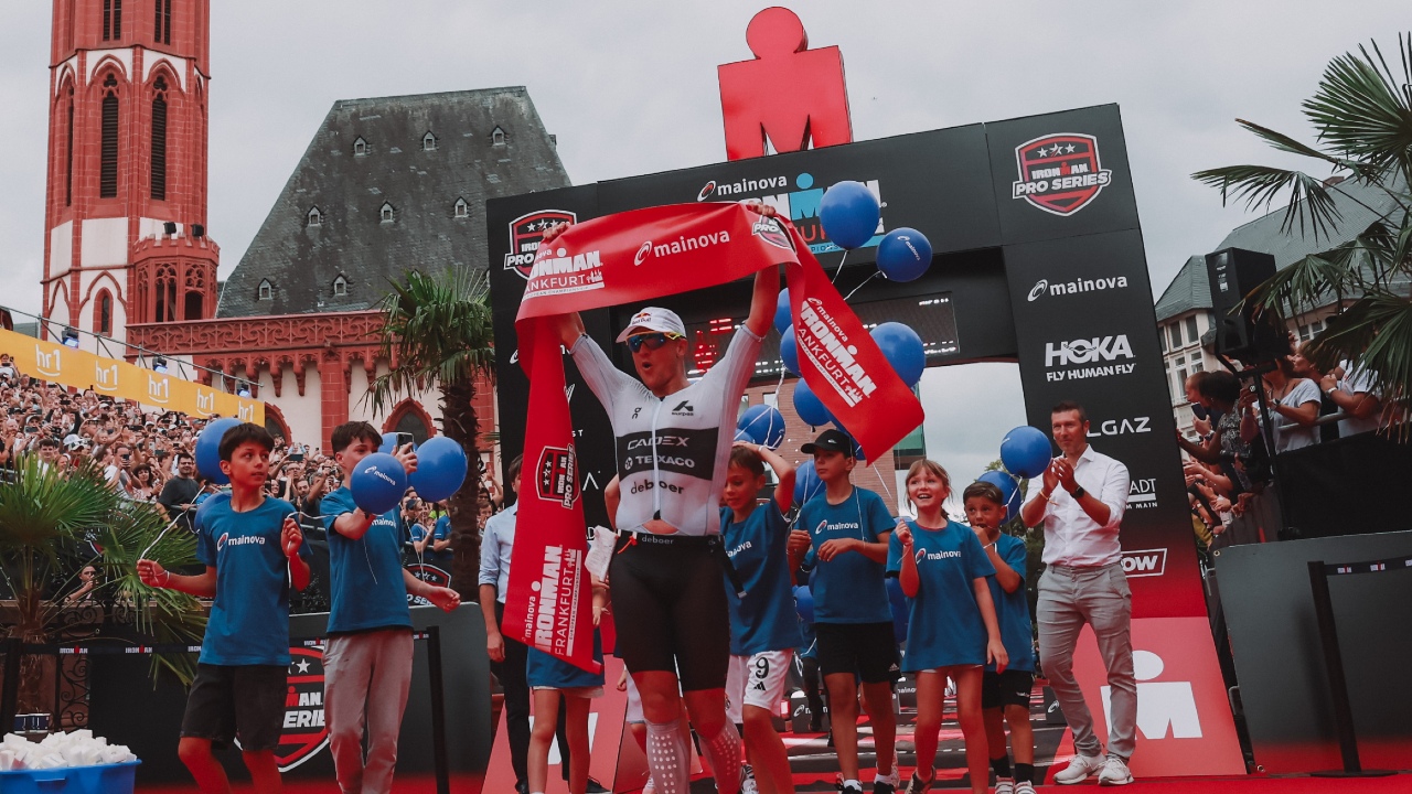 Kristian Blummenfelt finish line IRONMAN Frankfurt 2024 photo credit IRONMAN