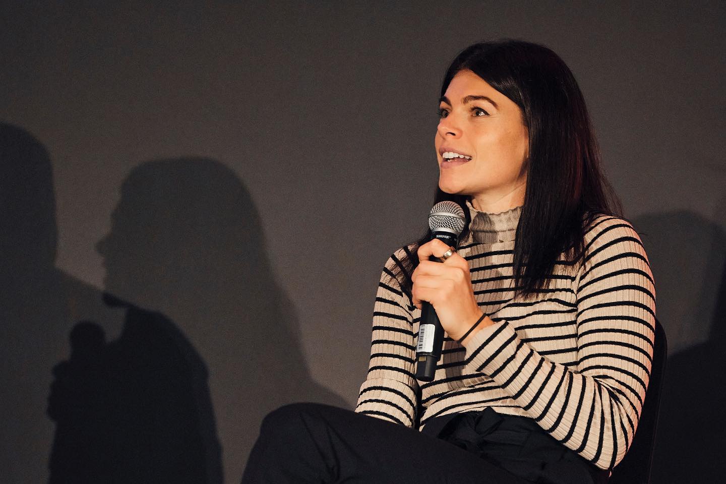 Lauren Steadman speaking microphone