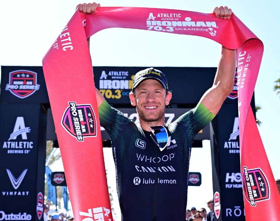 lionel sanders wins oceanside 2024 [Photo credit: Donald Miralle / IRONMAN]