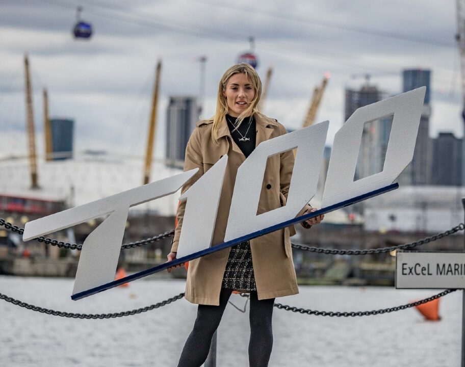 Lucy Charles-Barclay at T100 Triathlon World Tour launch 2024