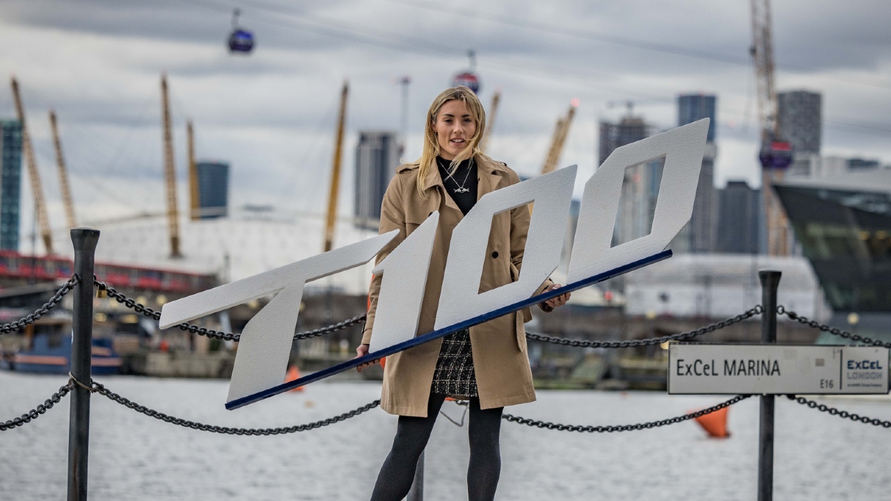 Lucy Charles-Barclay at T100 Triathlon World Tour launch 2024