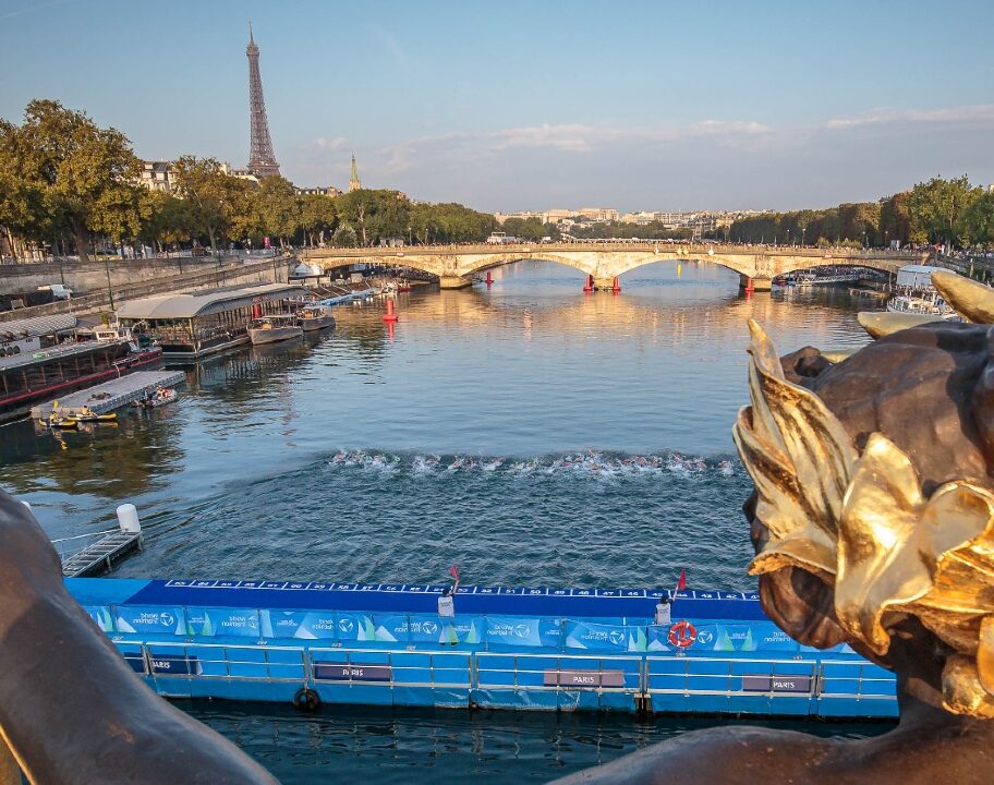 Paris triathlon river seine sunny [Photo credit: World Triathlon]