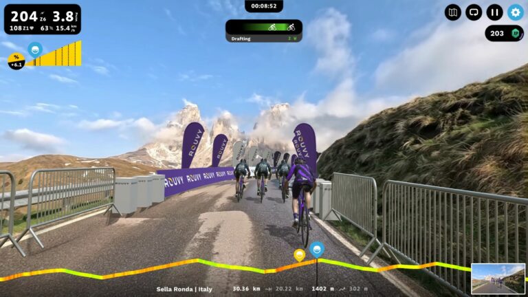 ROUVY Sella Ronda Italy route screenshot