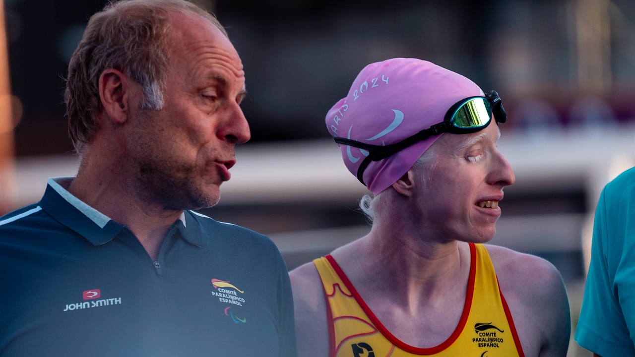 Susana Rodriguez swim familiarisation paralympics paris 2024 photo credit World Triathlon