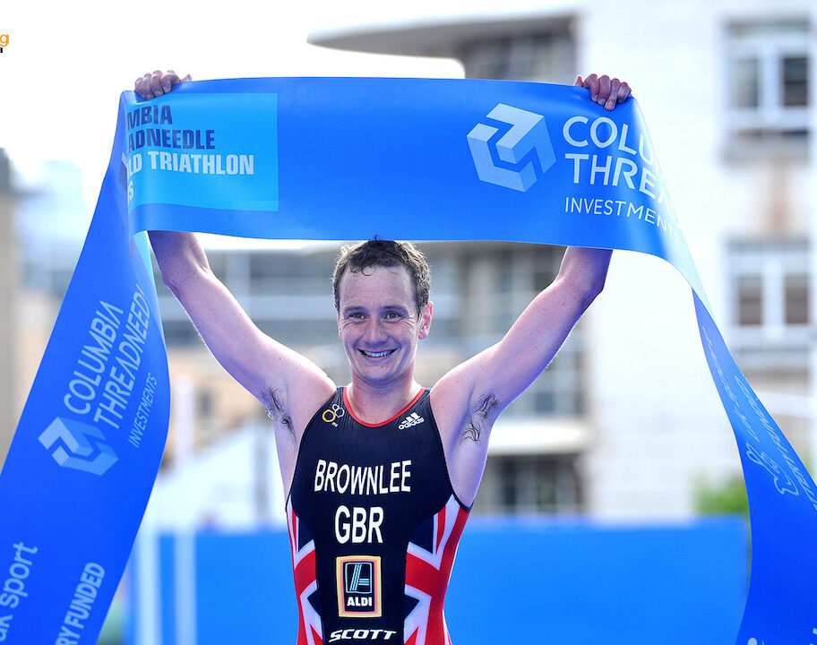 Alistair Brownlee World Triathlon Series Leeds 2017 finish line / winner