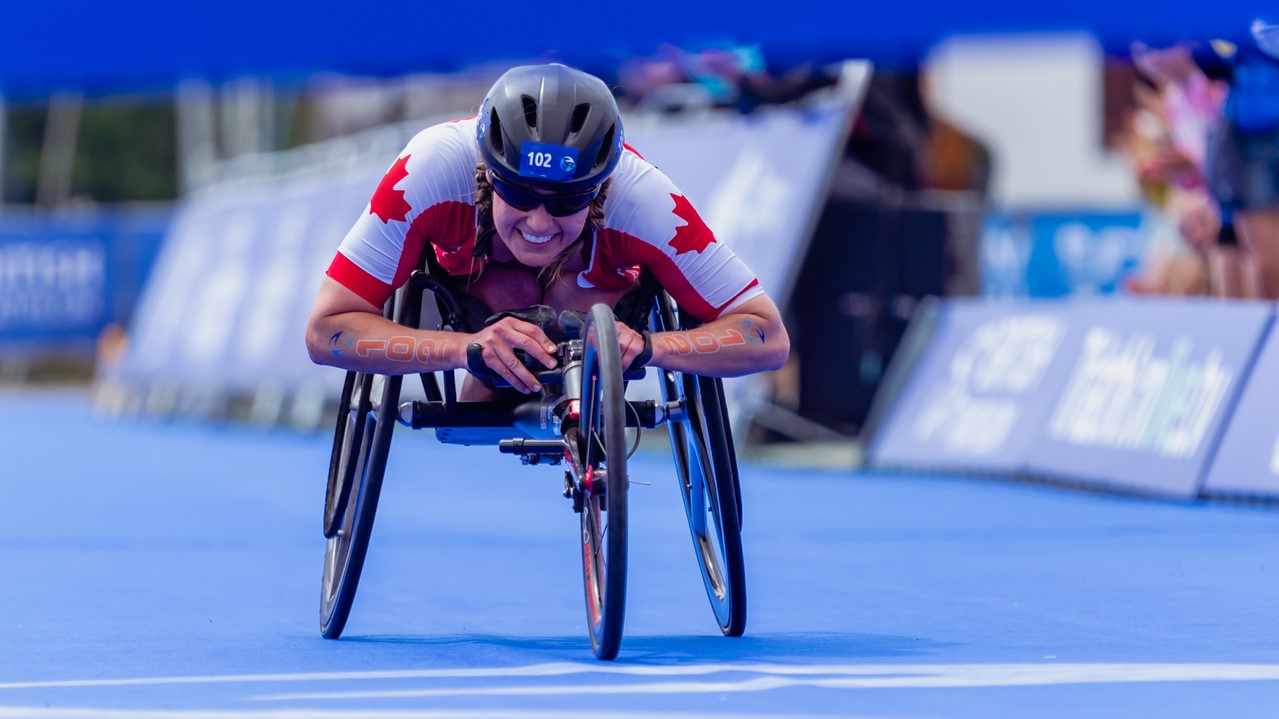 Leanne Taylor World Triathlon Para Series Swansea 2024 / WTPS Swansea