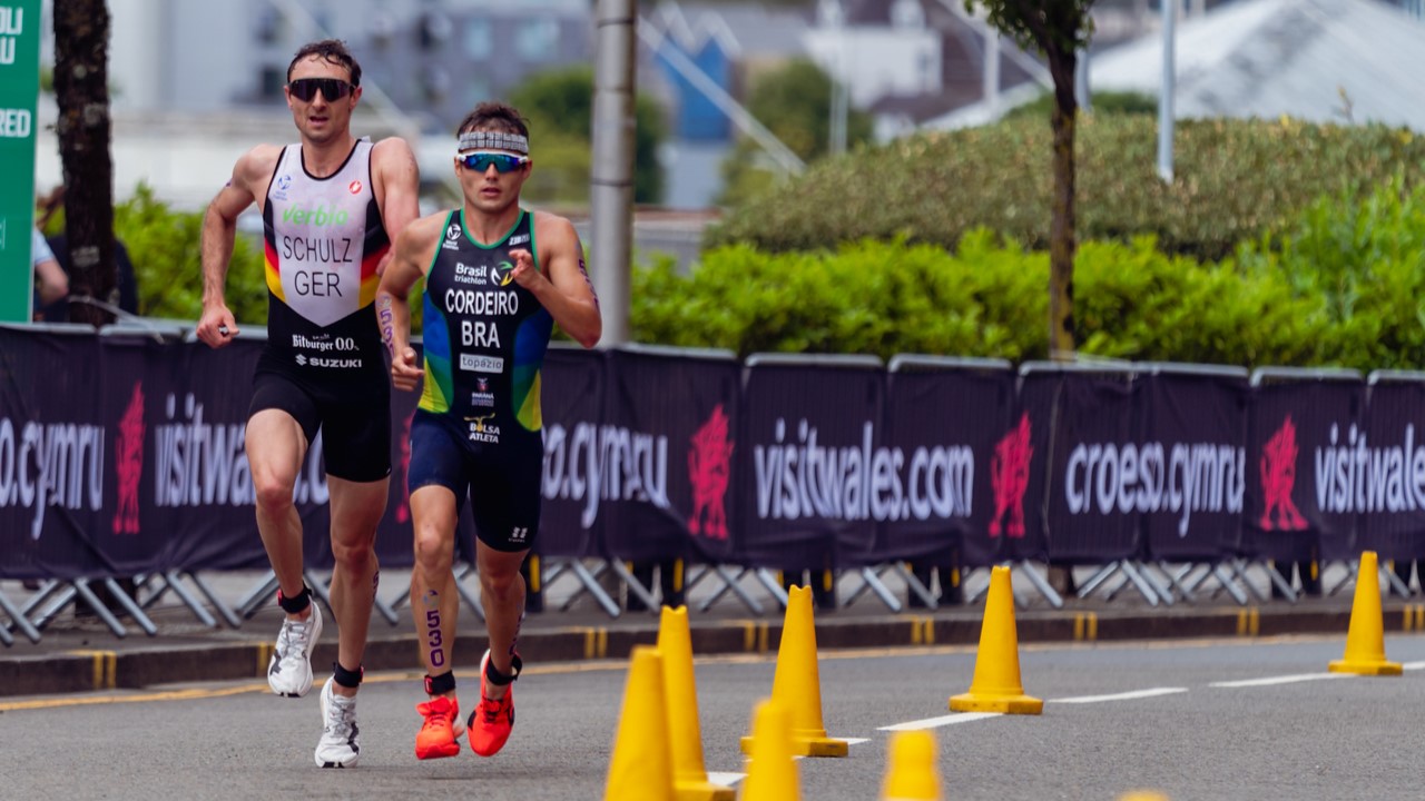 Ronan Cordeiro and Martin Schulz World Triathlon Para Series Swansea 2024 / WTPS Swansea