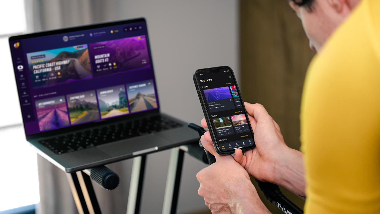 Rouvy indoor cycling app routes